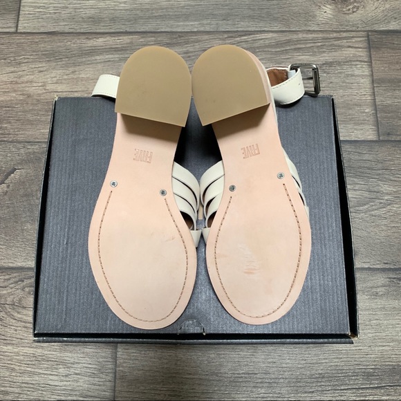 🆕 FRYE | Women Bianca Hurrache White Sandals - Picture 5 of 5